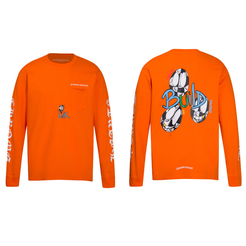 Chrome Hearts Cross Horseshoe Sanskrit Print Long Sleeve Tee Unisex