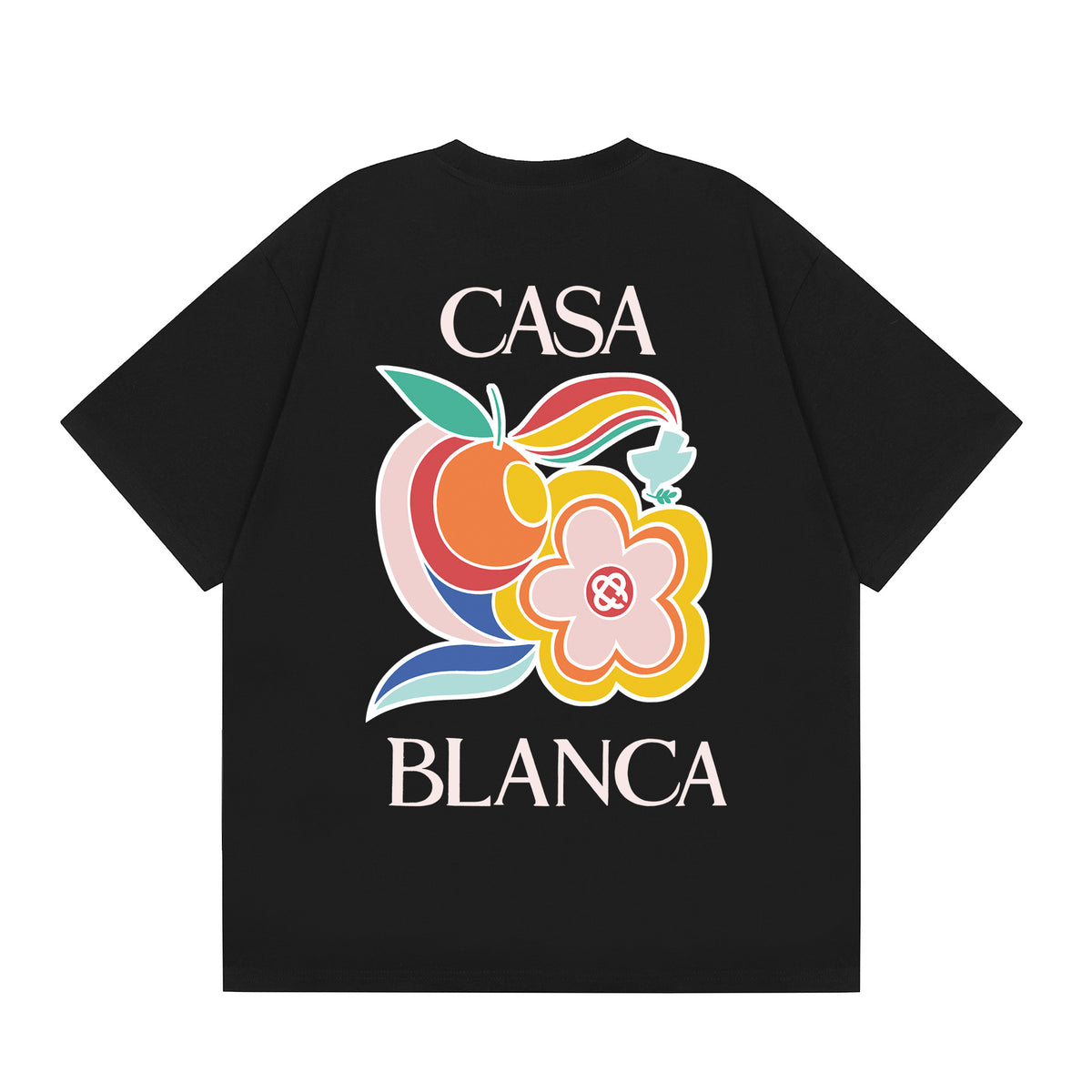 Casablanca Multi‑Artwork Vintage Graphic Oversized Tee Streetwear