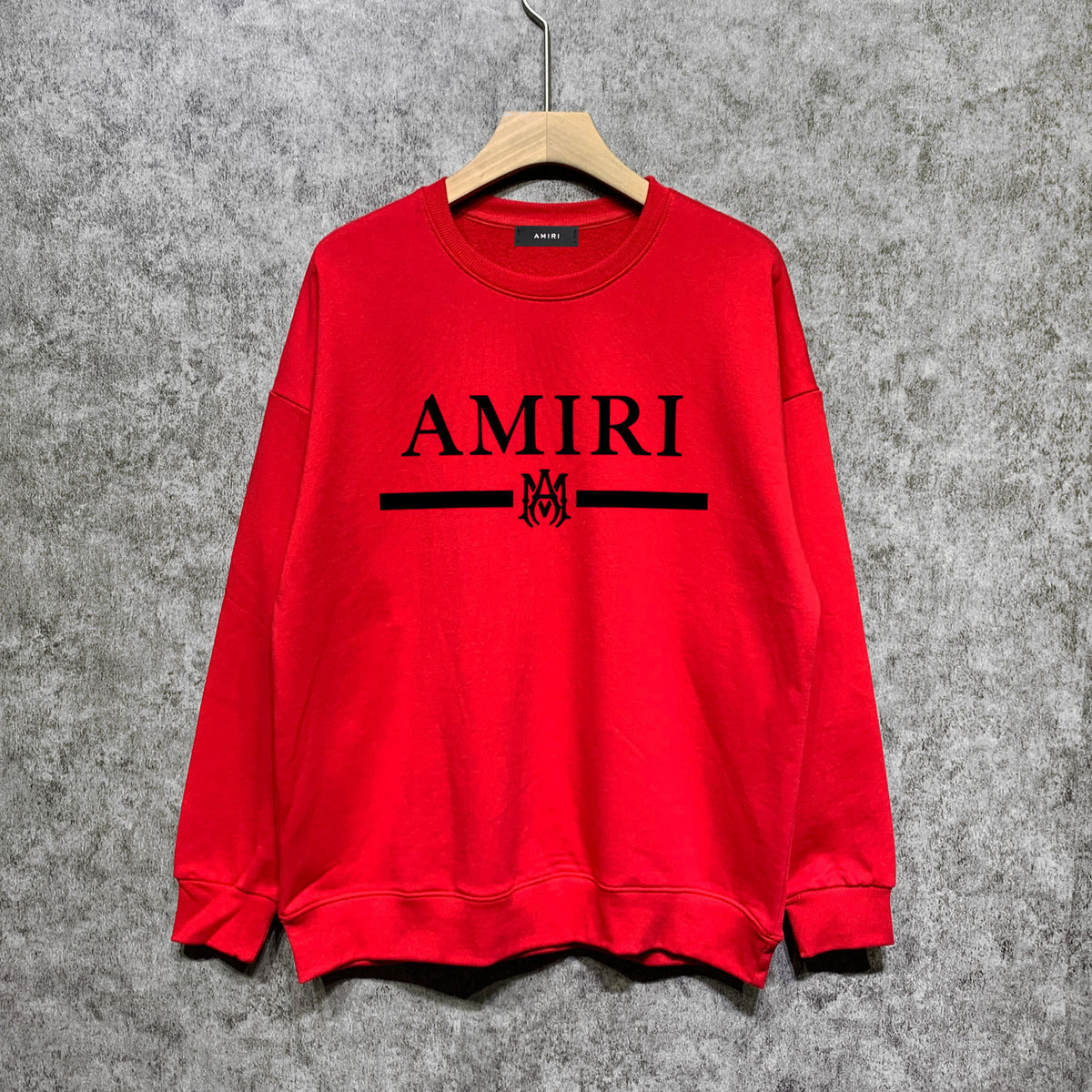 Amiri MA Bar Crewneck Sweatshirt Logo Print Street Pullover