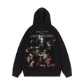 Off-White Color Figure Oil Painting Washed Graphic Hoodie