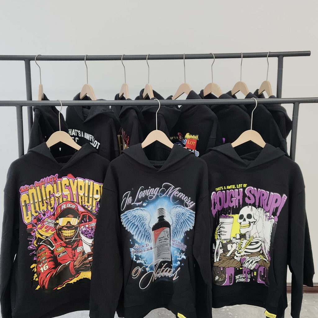 That's A Awful Lot Of Cough Syrup Graphic Hoodie Streetwear Pullover