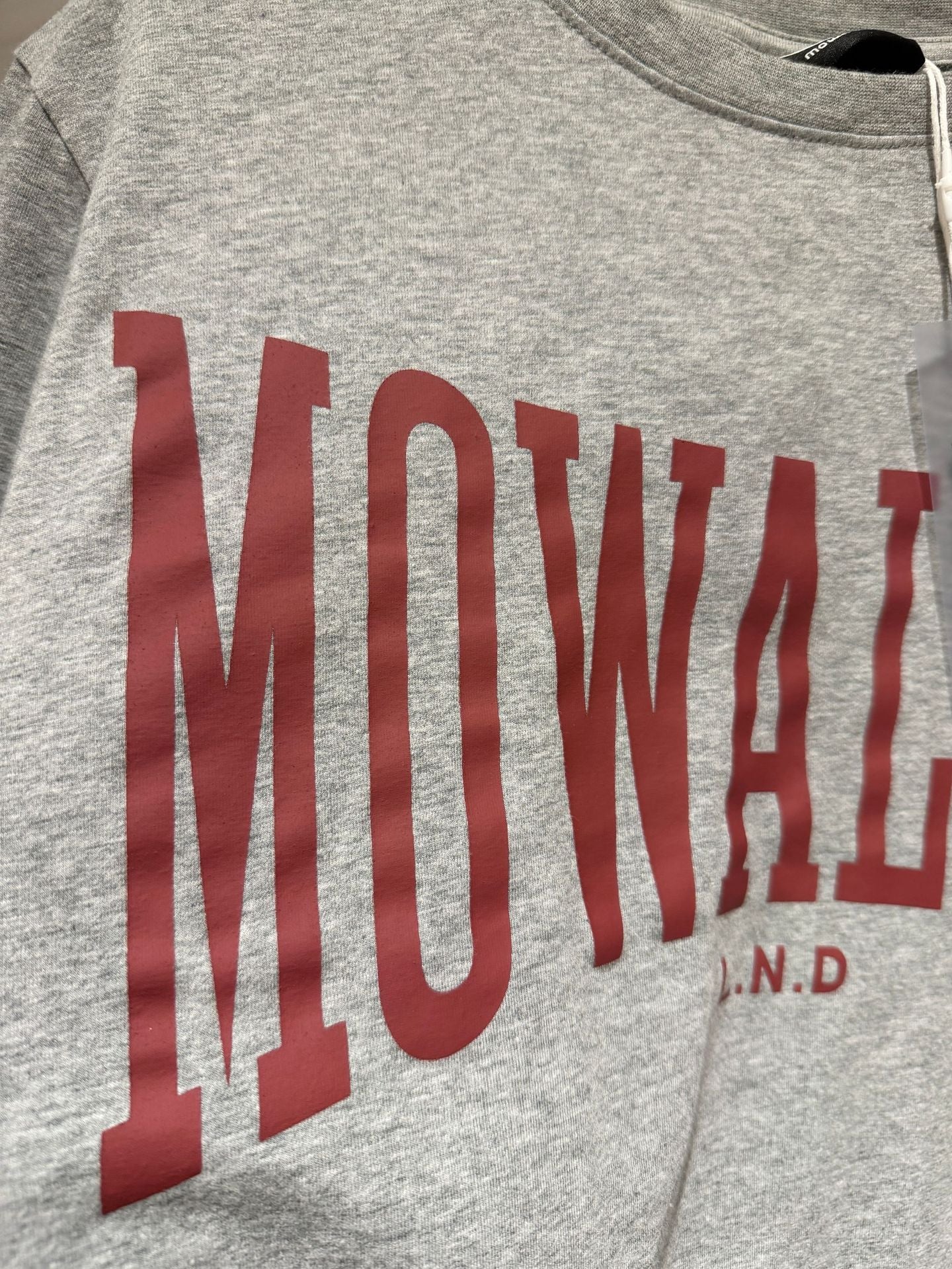 Mowalola Vintage Varsity Letter Print Crew Neck Unisex T Shirt