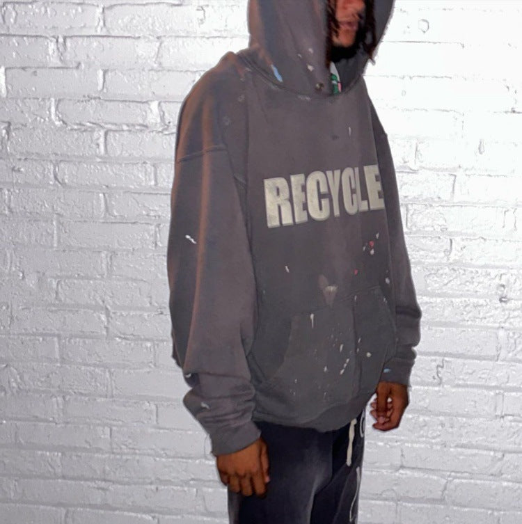 Gallery Dept Letter Print Hoodie Loose Couple Streetwear Sweatshirt