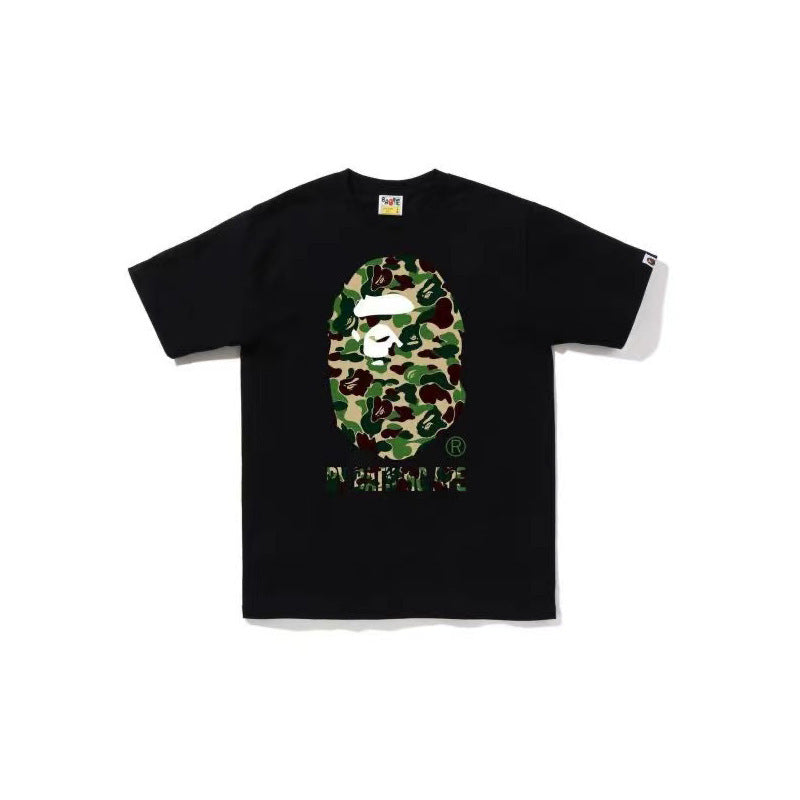 BAPE Ape Shark Graphic Print Loose Unisex Heavyweight Cotton T-Shirt