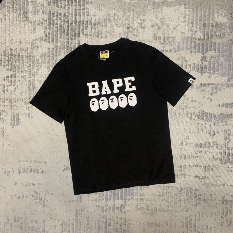 BAPE Ape Shark Graphic Print Loose Unisex Heavyweight Cotton T-Shirt