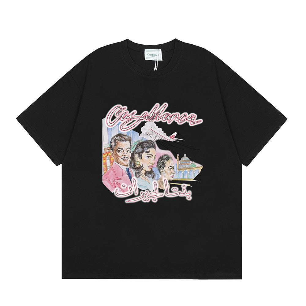 Casablanca Multi‑Print Tennis Floral Graphic Oversized Tee Streetwear