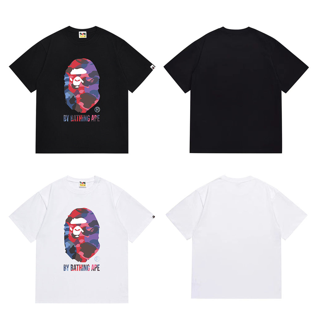 BAPE Ape Head Graphic Print Short Sleeve Tee Streetwear Unisex
