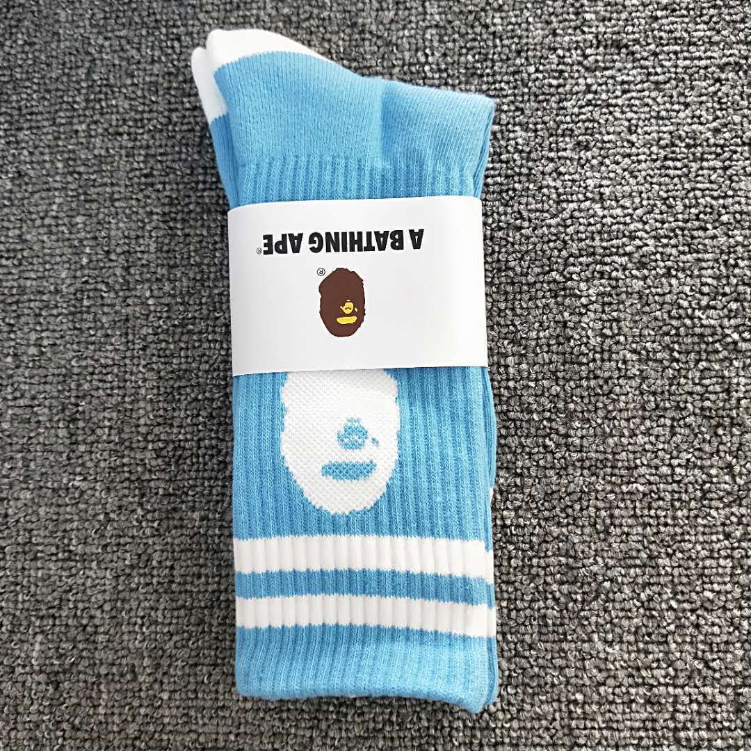 BAPE Ape Head Crew Socks Multi Graphic Prints