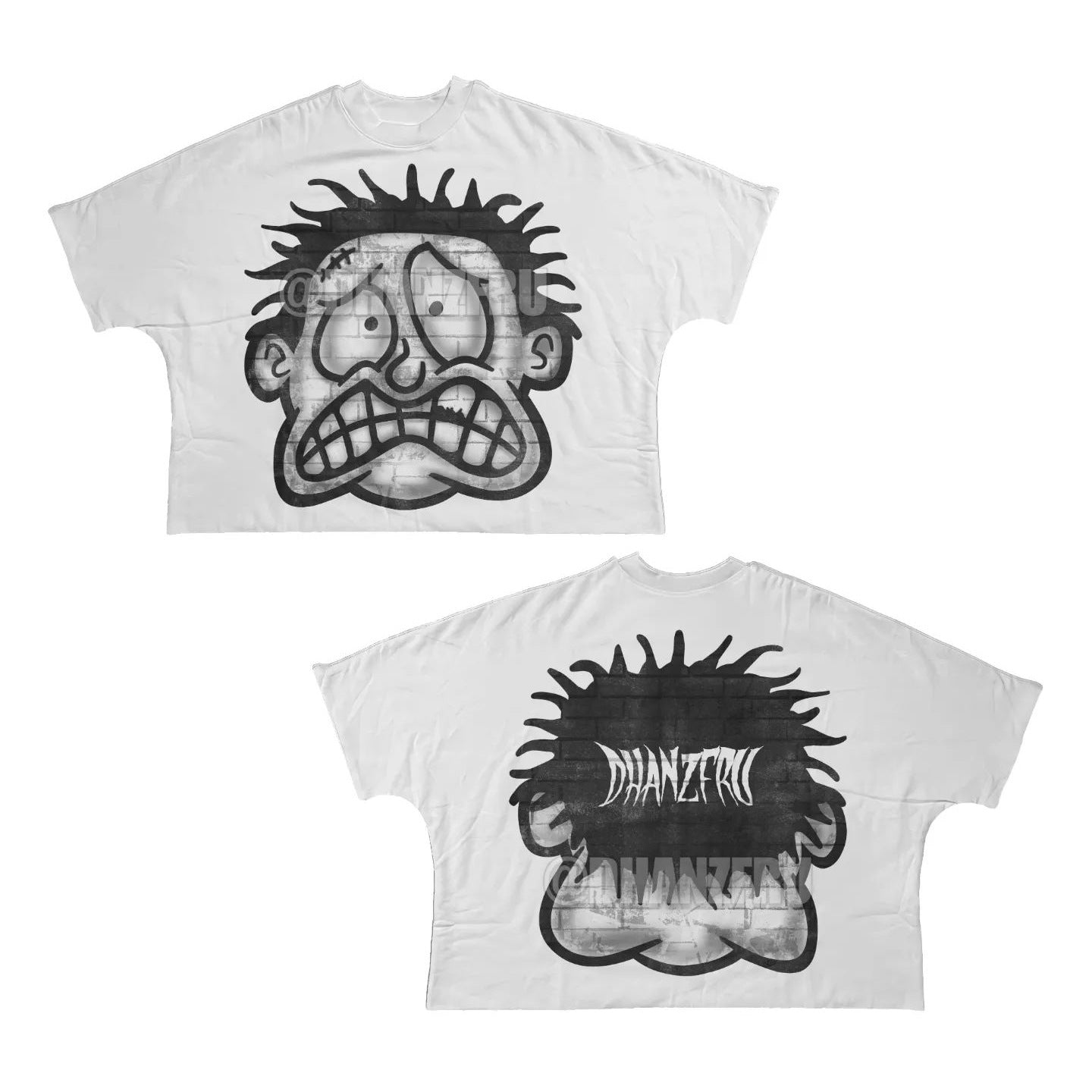 Y2K Hip-Hop-Cartoon-Charakter-Grafik Unisex Oversized Streetwear Baumwoll-T-Shirt