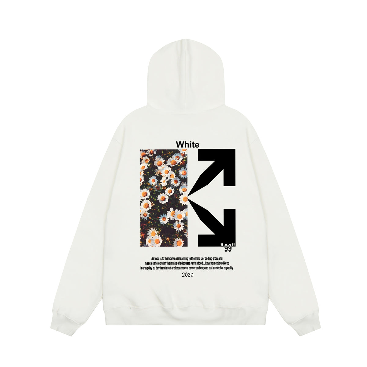 Off‑White Multi‑Arrow Abstract Graphic Oversized Hoodie Streetwear