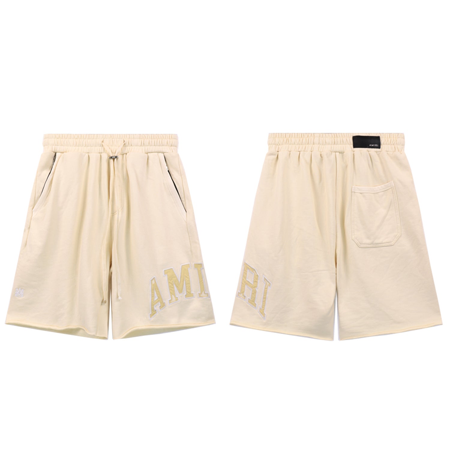 Amiri Gradient Letter Patch Loose Casual Shorts Unisex