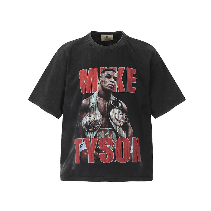 Travis Scott VTG Washed Rapper Athlete Mike Tyson Oversized Tee