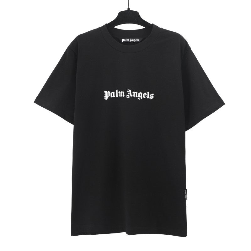 Palm Angels Graffiti Flame Palm Tree Graphic Oversized Tee Streetwear