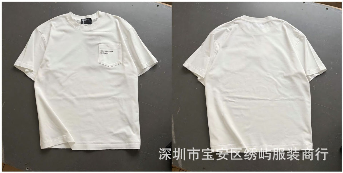 ERD Portrait Letter Print Crew Neck Short Sleeve T Shirt Unisex