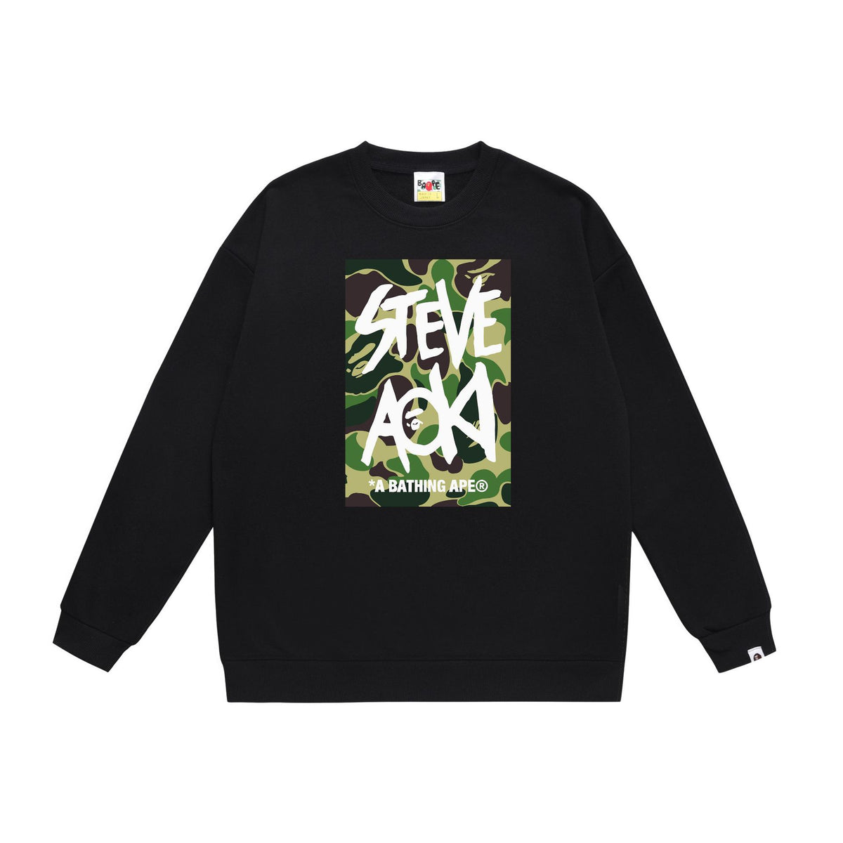 BAPE Crewneck Sweatshirt Ape Head Multi Graphic Street Pullover