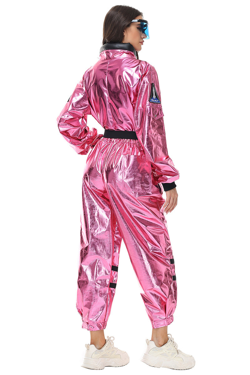 Halloween Women Astronaut Space Suit Cosplay Pilot Jumpsuit Party Sets