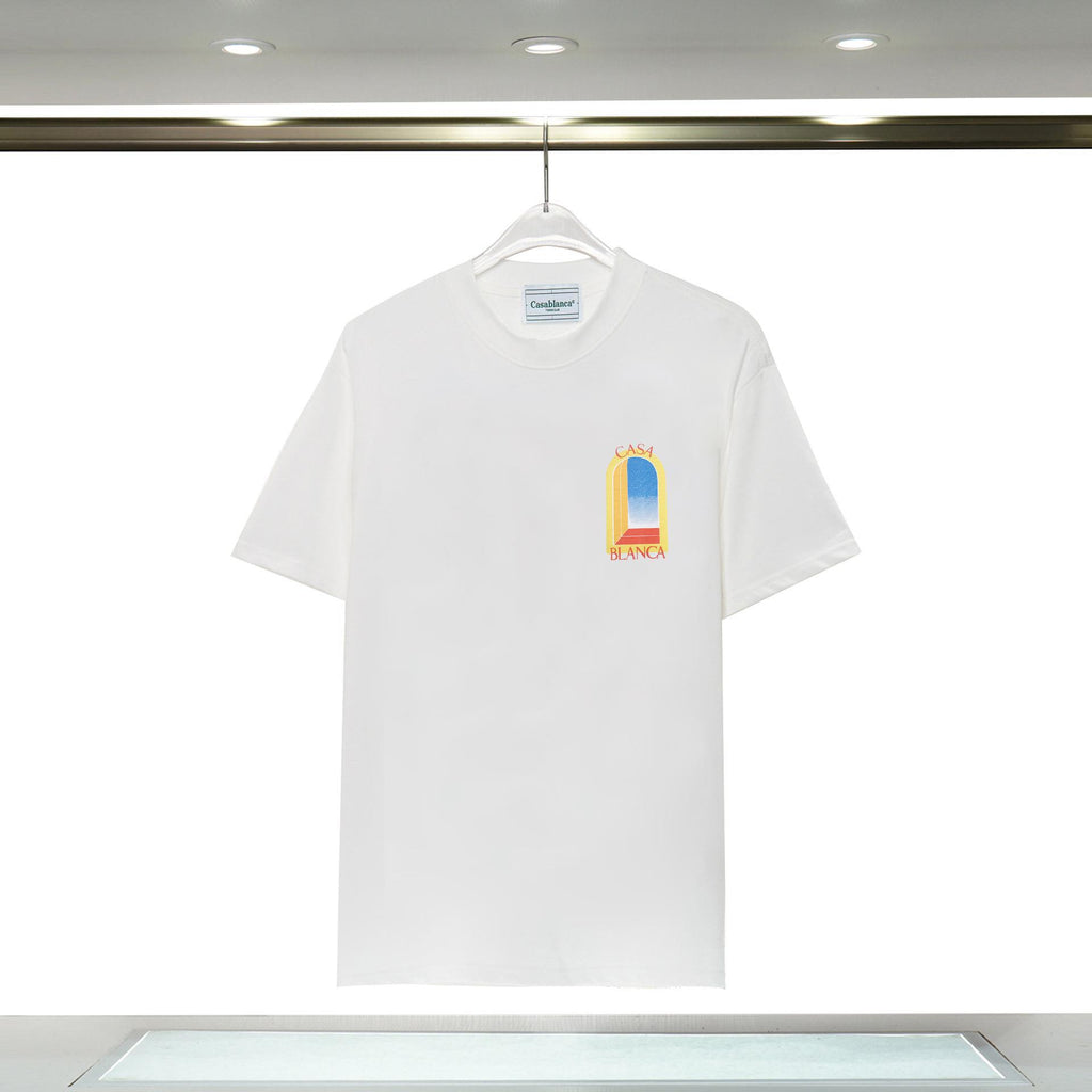 Casablanca Arch Graphic Logo Print Short Sleeve Tee Streetwear Unisex