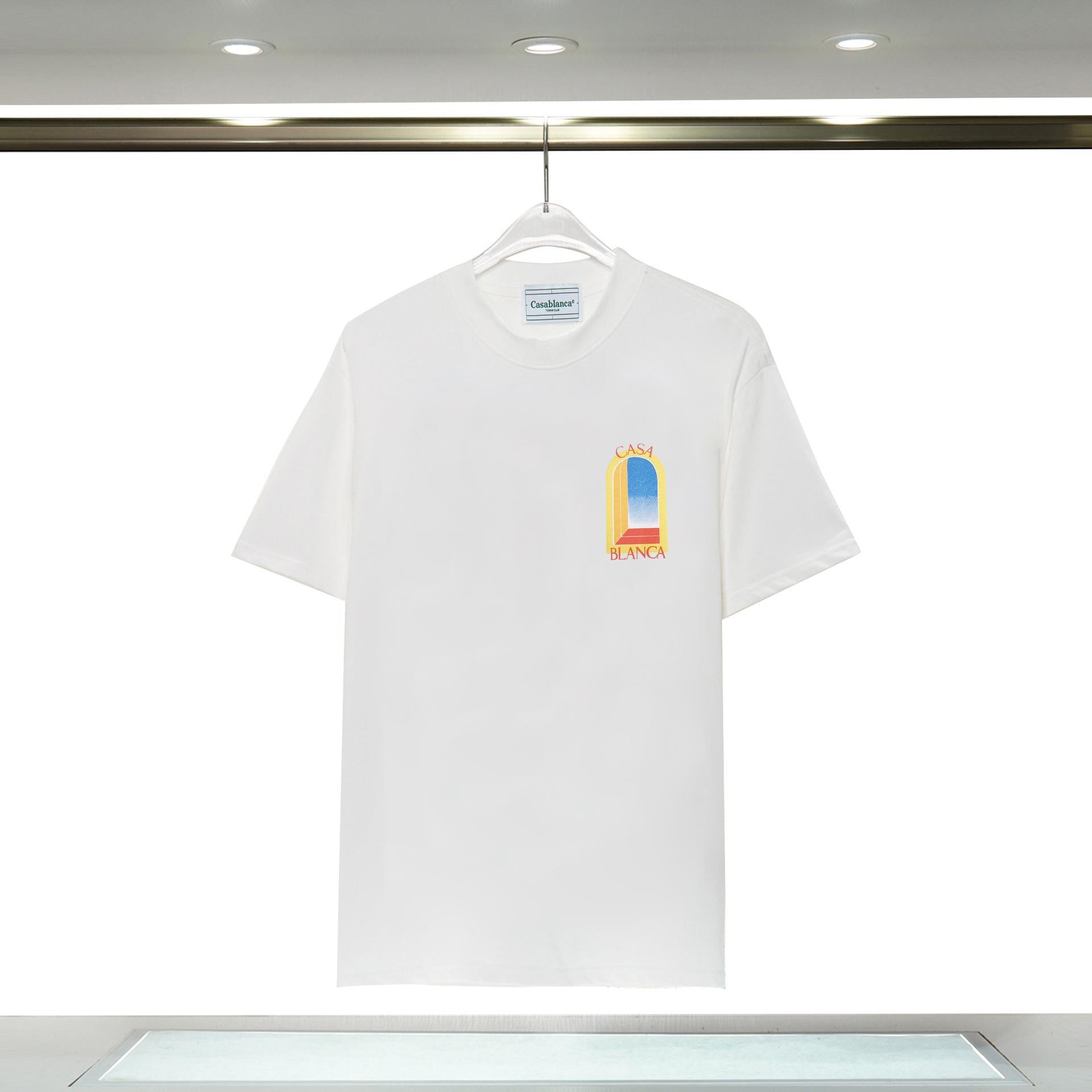 Casablanca Arch Graphic Logo Print Short Sleeve Tee Streetwear Unisex