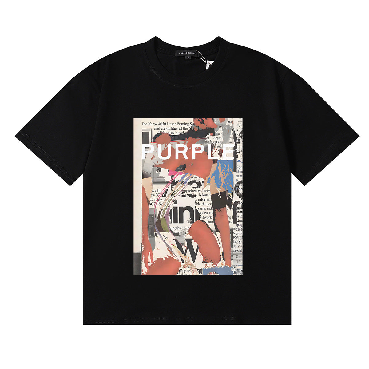 Purple Brand Graphic Tee Loose Unisex Vintage Streetwear T-Shirt