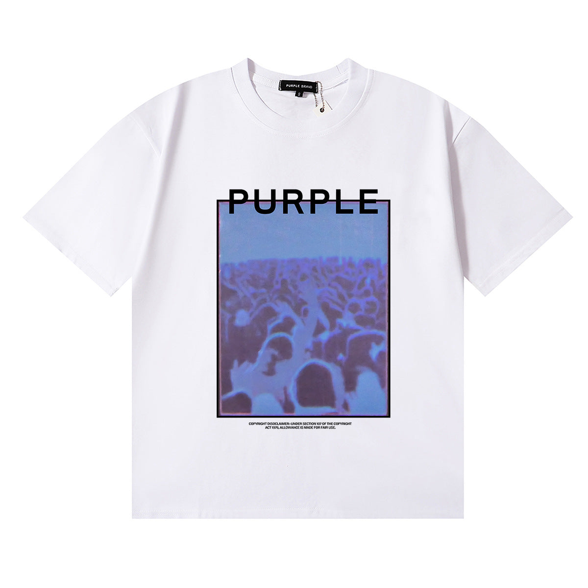 Purple Brand Graphic Tee Loose Unisex Vintage Streetwear T-Shirt