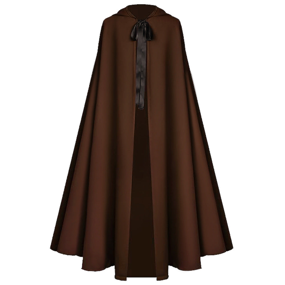 Halloween Men Reaper Cosplay Medieval Hooded Cloak Multi‑Color Cape