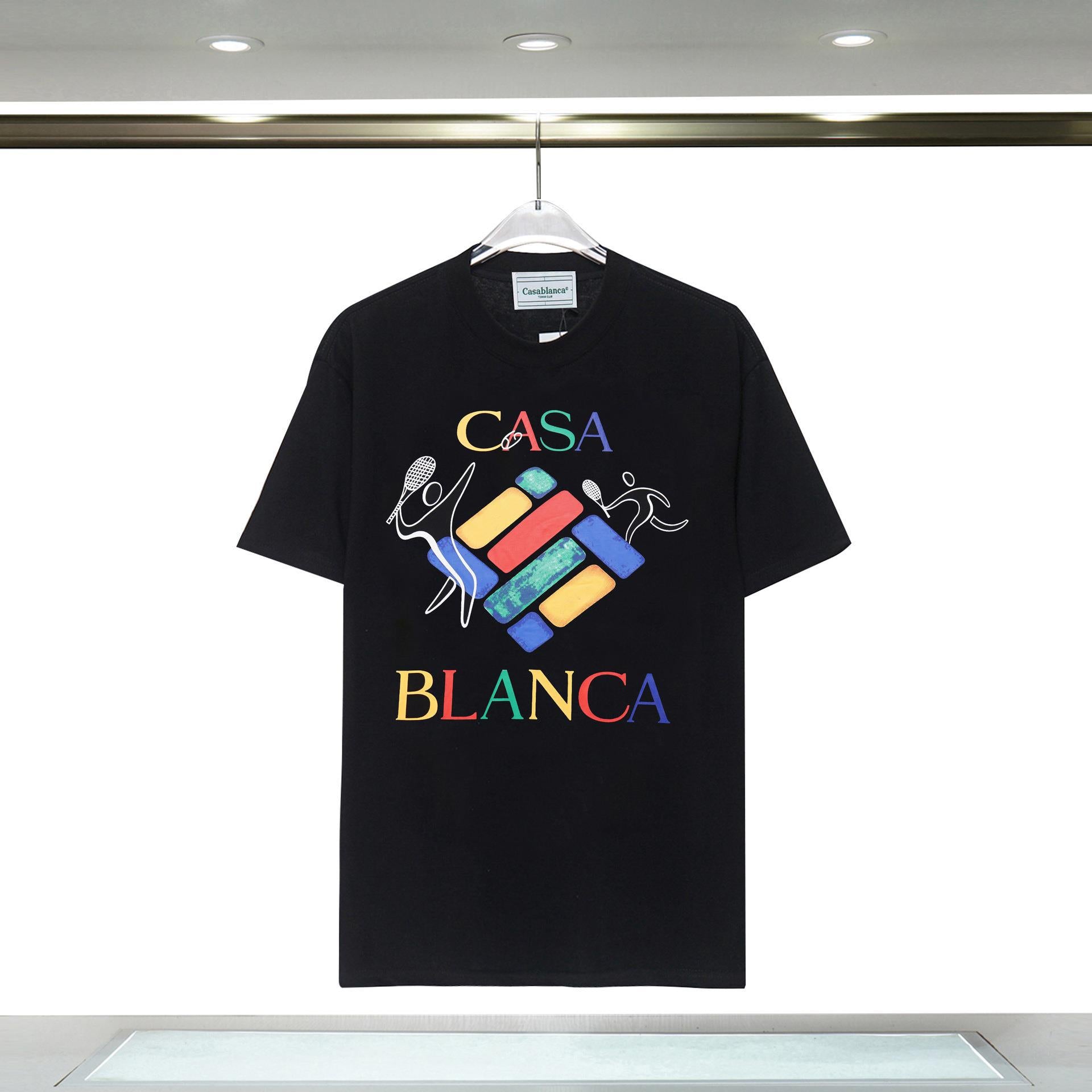 Casablanca Arch Graphic Logo Print Short Sleeve Tee Streetwear Unisex