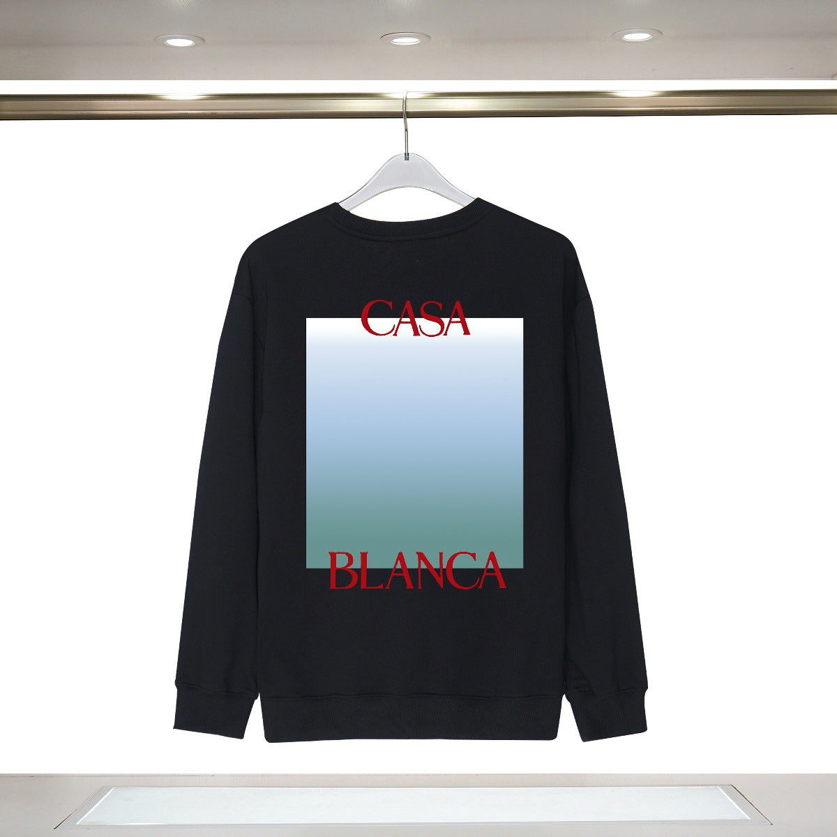 Casablanca Art Graphic Crewneck Sweatshirt Vintage Casual Pullover