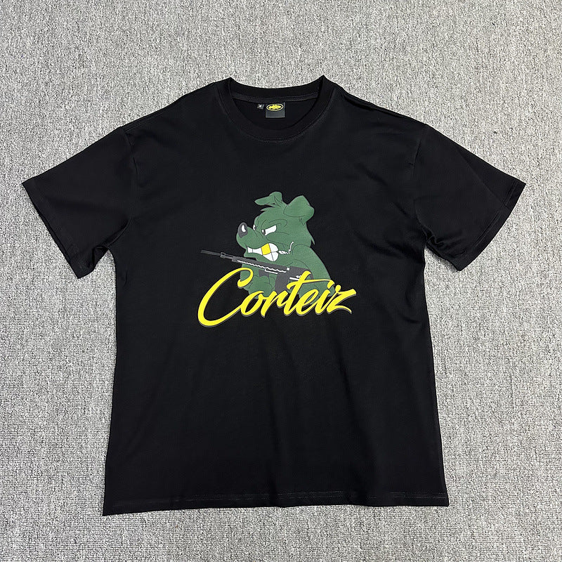 Corteiz Circle Logo Graphic Oversized Tee Streetwear Unisex