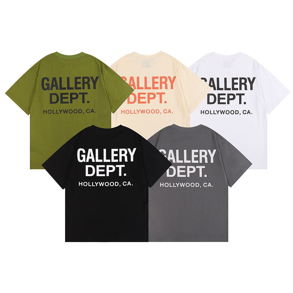 Gallery Dept Classic Logo Slogan Crew Neck Short Sleeve T‑Shirt Unisex