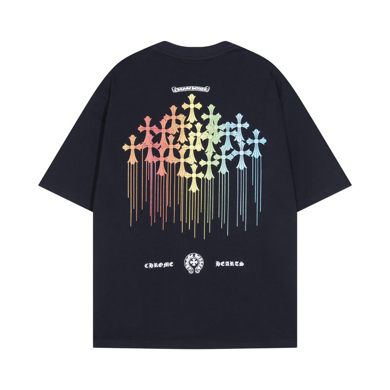 Chrome Hearts Multi‑Cross Graphic Oversized Tee Streetwear Unisex