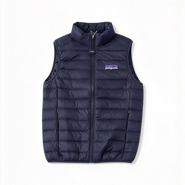 Patagonia Packable Down Vest Stand Collar Zip Outdoor Warm Gilet