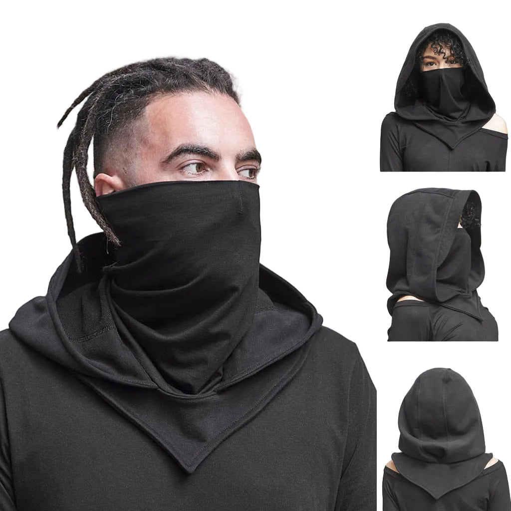 Halloween Medieval Assassin Hooded Face Cover Cosplay Neck Scarf