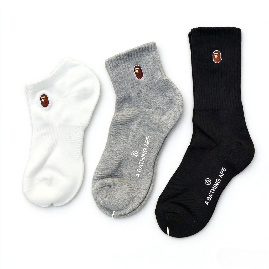 BAPE Ape Head Embroidered Socks
