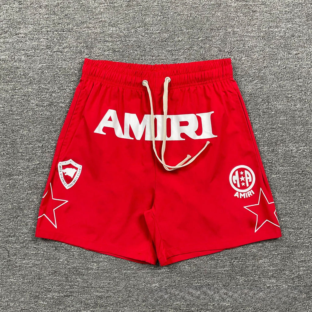Amiri Star Letter Print Casual Loose Beach Shorts Unisex