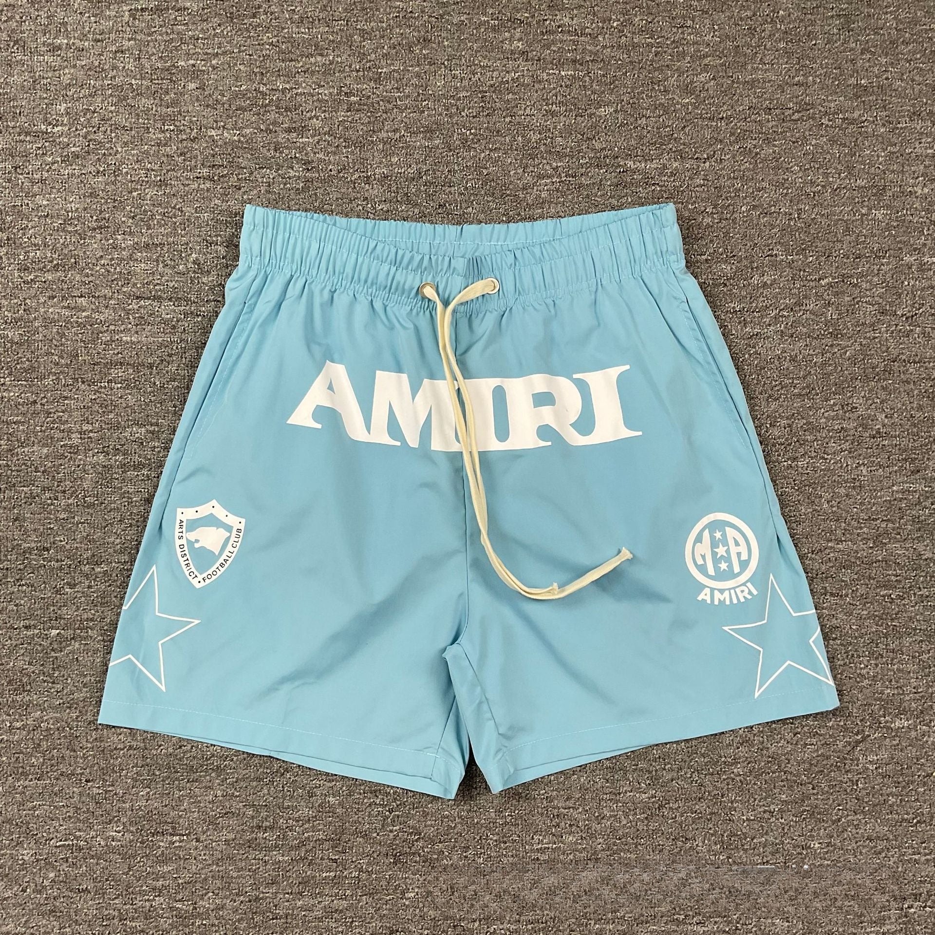 Amiri Star Letter Print Casual Loose Beach Shorts Unisex