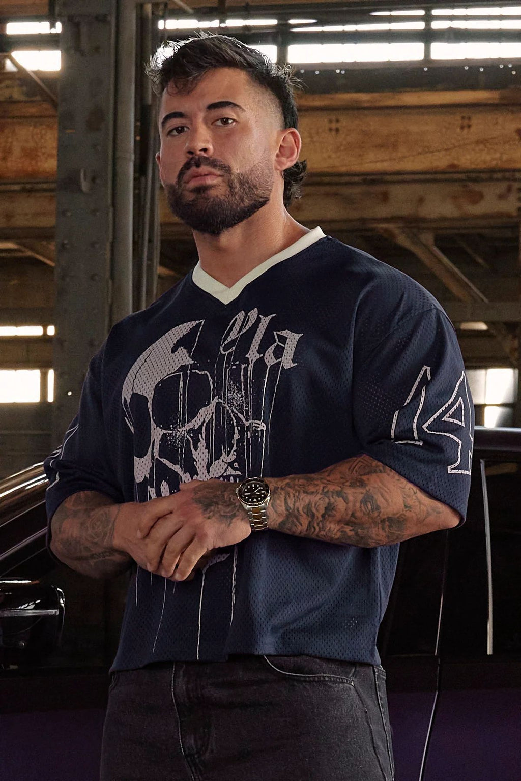 YOUNGLA 4015 Drippy Skull Jersey