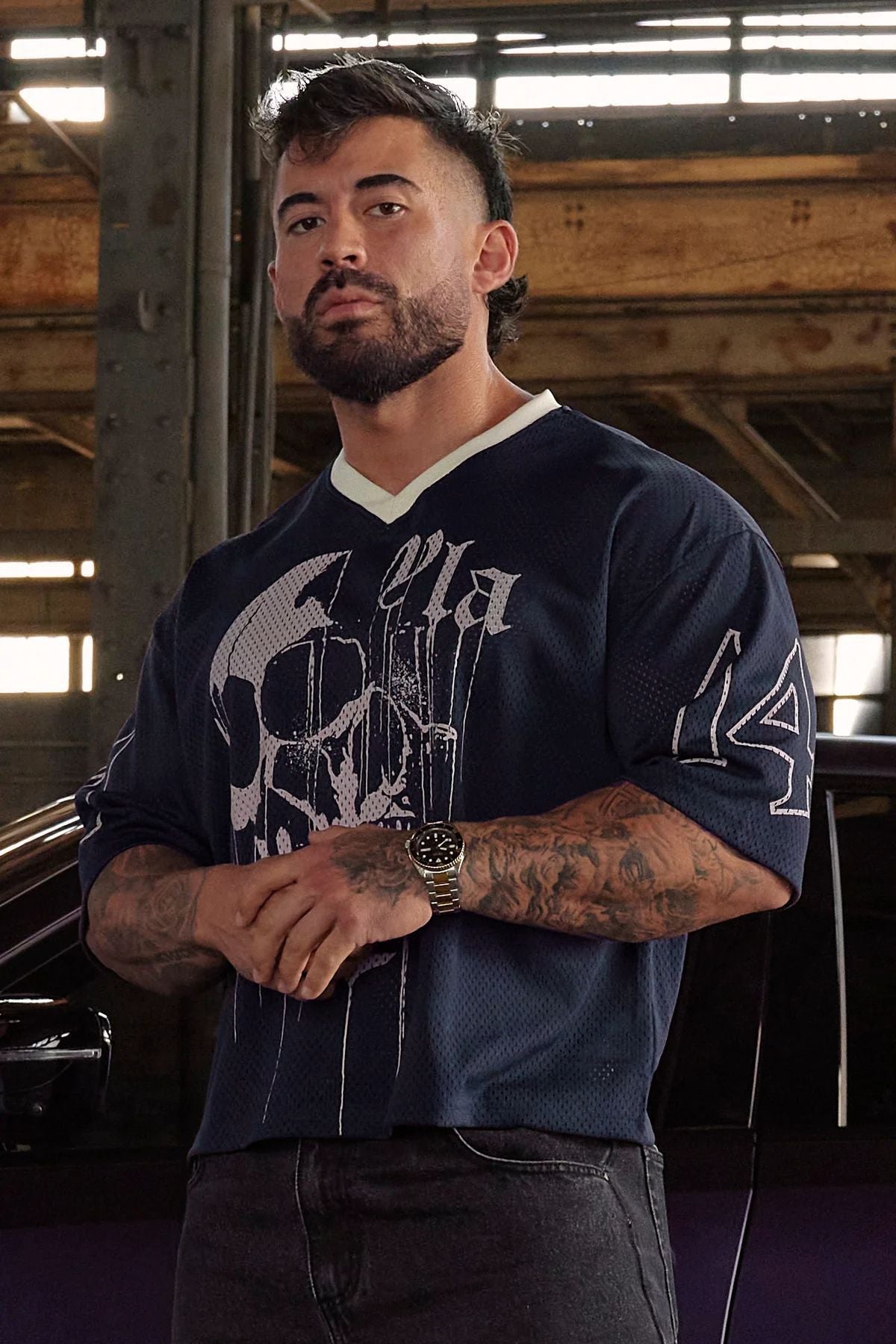 YOUNGLA 4015 Drippy Skull Jersey