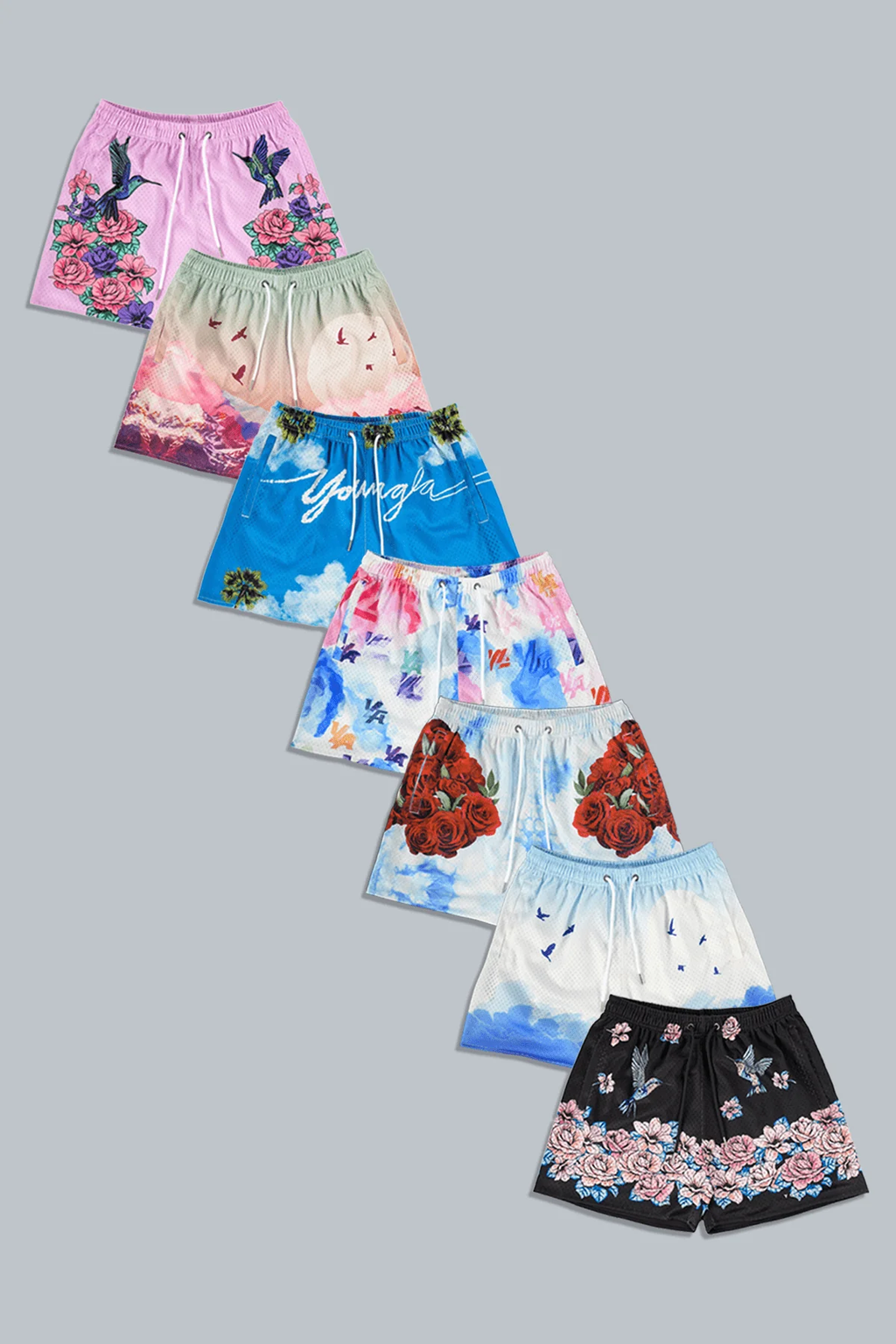 YOUNGLA 141 The Block Party Shorts