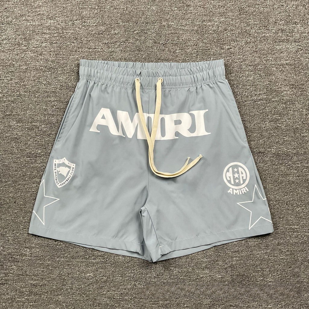 Amiri Star Letter Print Casual Loose Beach Shorts Unisex