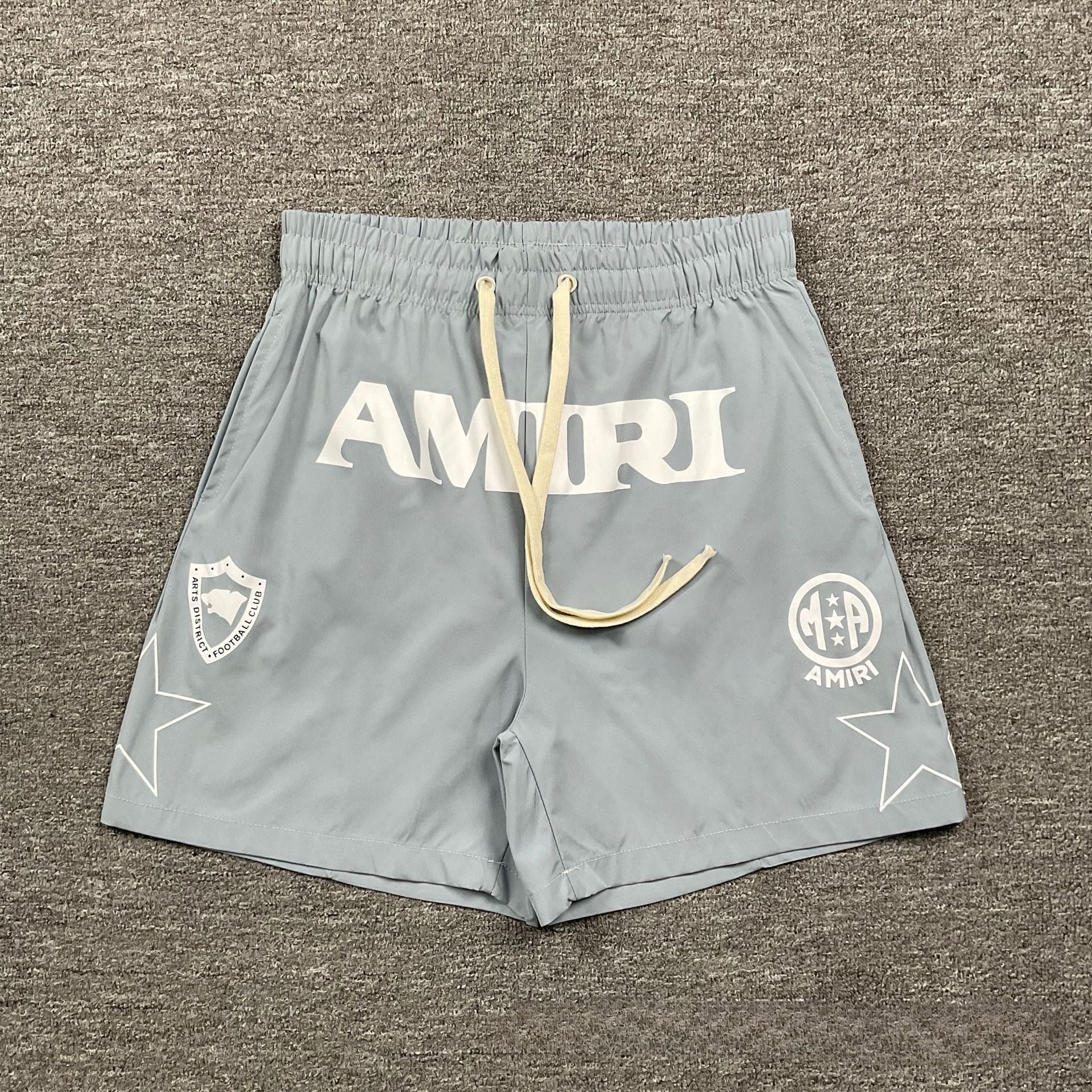 Amiri Star Letter Print Casual Loose Beach Shorts Unisex