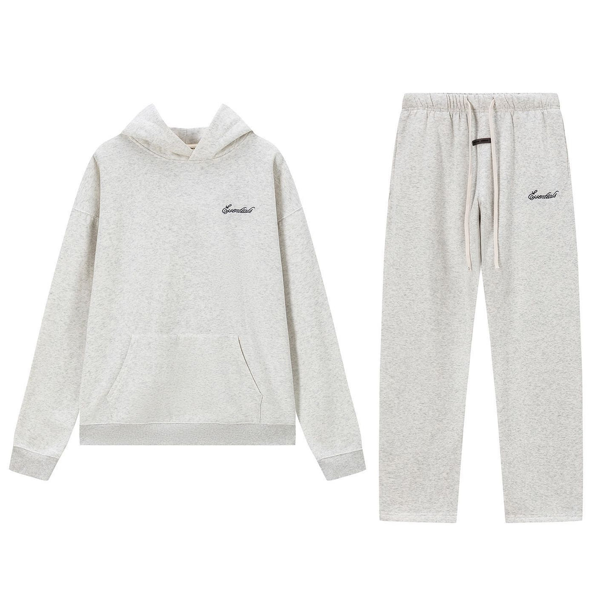 Fear Of God Essentials 3D Silicone Logo Fleece Hoodie Sweatpants Set