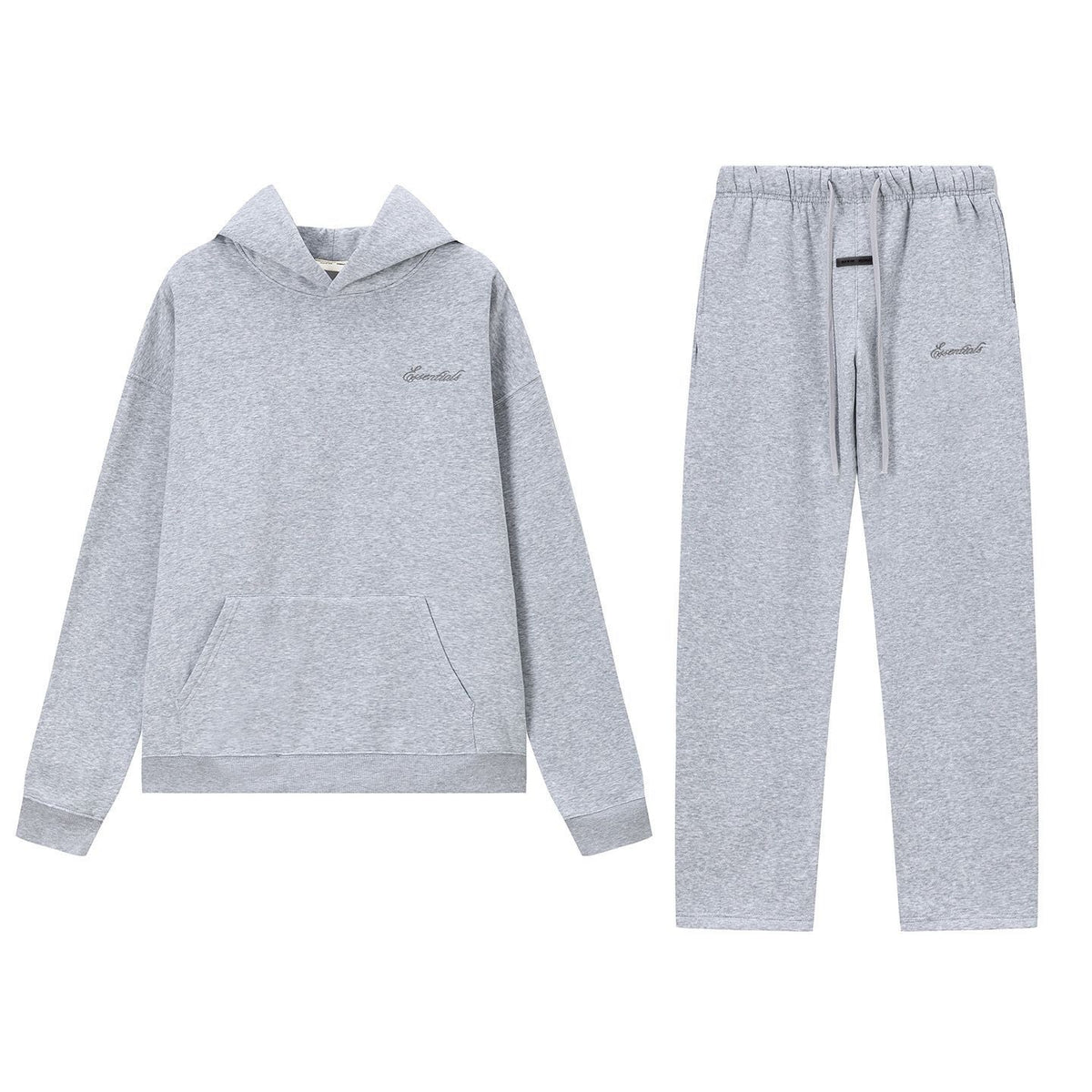 Fear Of God Essentials 3D Silicone Logo Fleece Hoodie Sweatpants Set