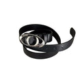 Marthenaut Slim Leather Belt Interlock Metal Buckle Fashion Waist Belt