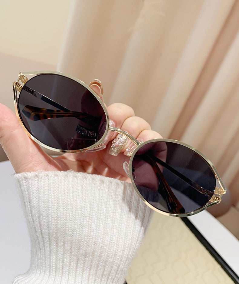 Miu Miu MU52YS Hollow Oval Cat Eye Sunglasses Gradient Lens Women Y2K