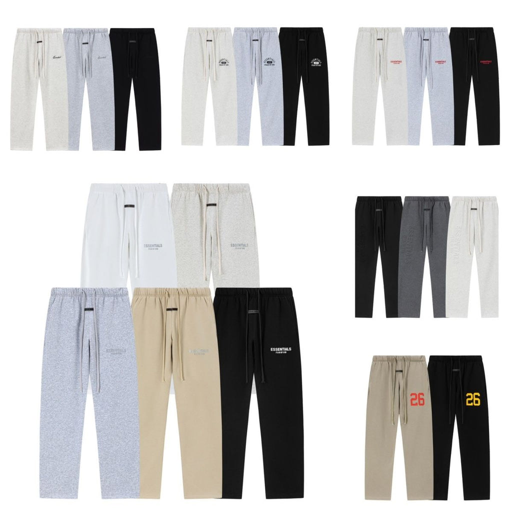 Fear Of God Essentials Letter Print Straight Sweat Pants Multi-Style