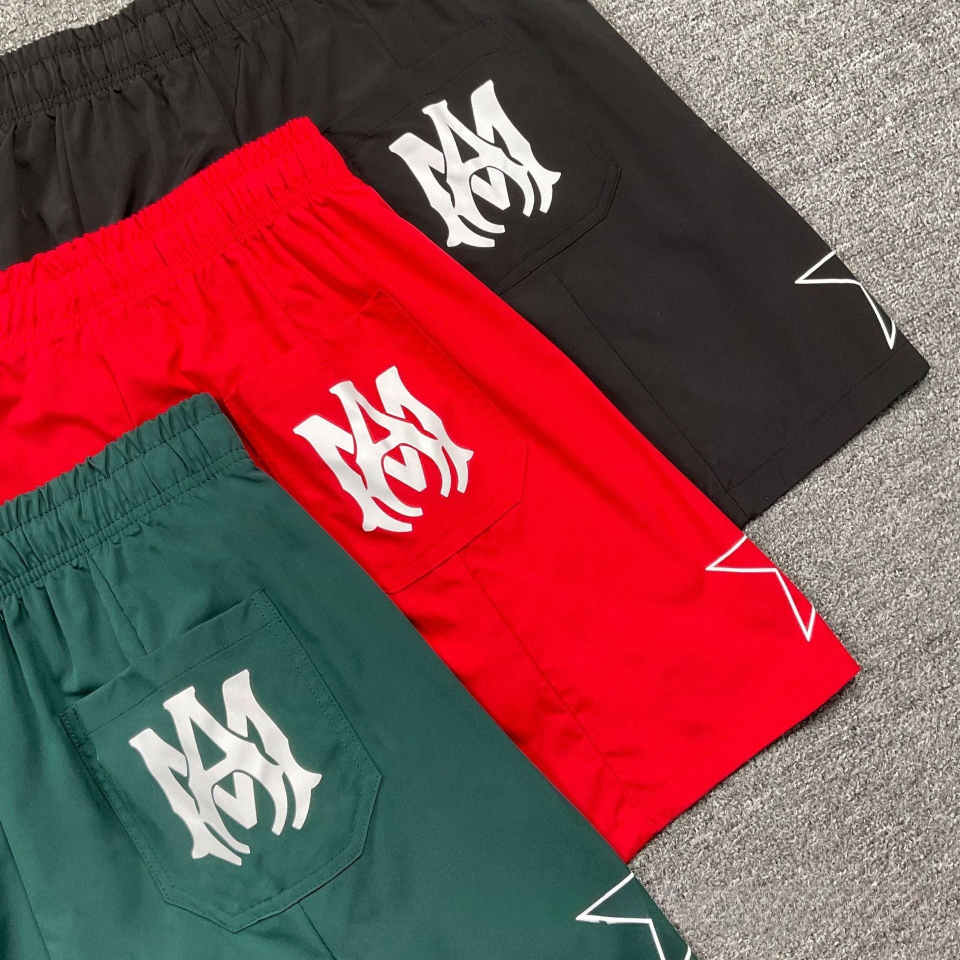 Amiri Star Letter Print Casual Loose Beach Shorts Unisex