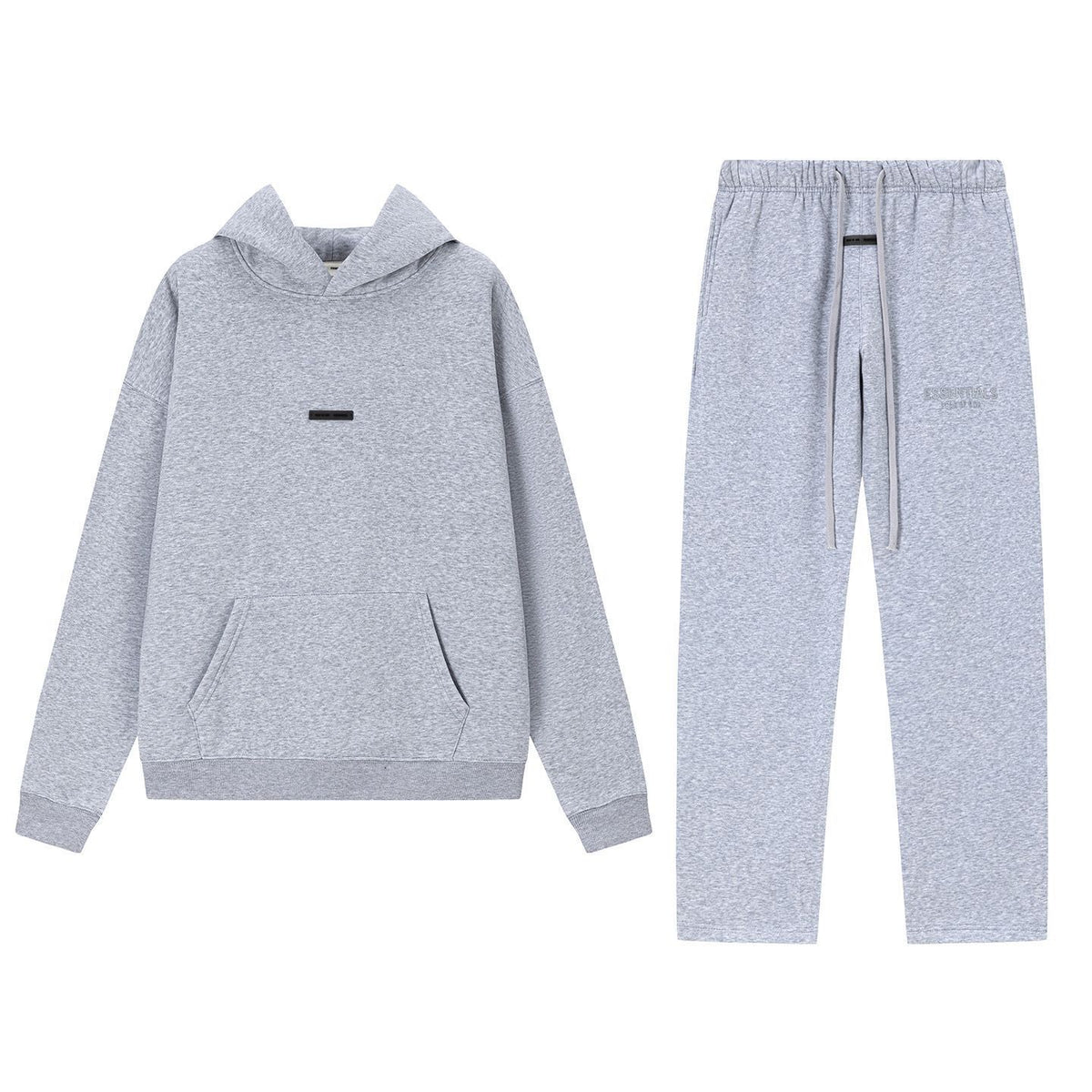 Fear Of God Essentials 3D Silicone Logo Fleece Hoodie Sweatpants Set