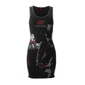 Lost Intricacy Black Broken Hearts Rivet U Neck Bodycon Mini Dress