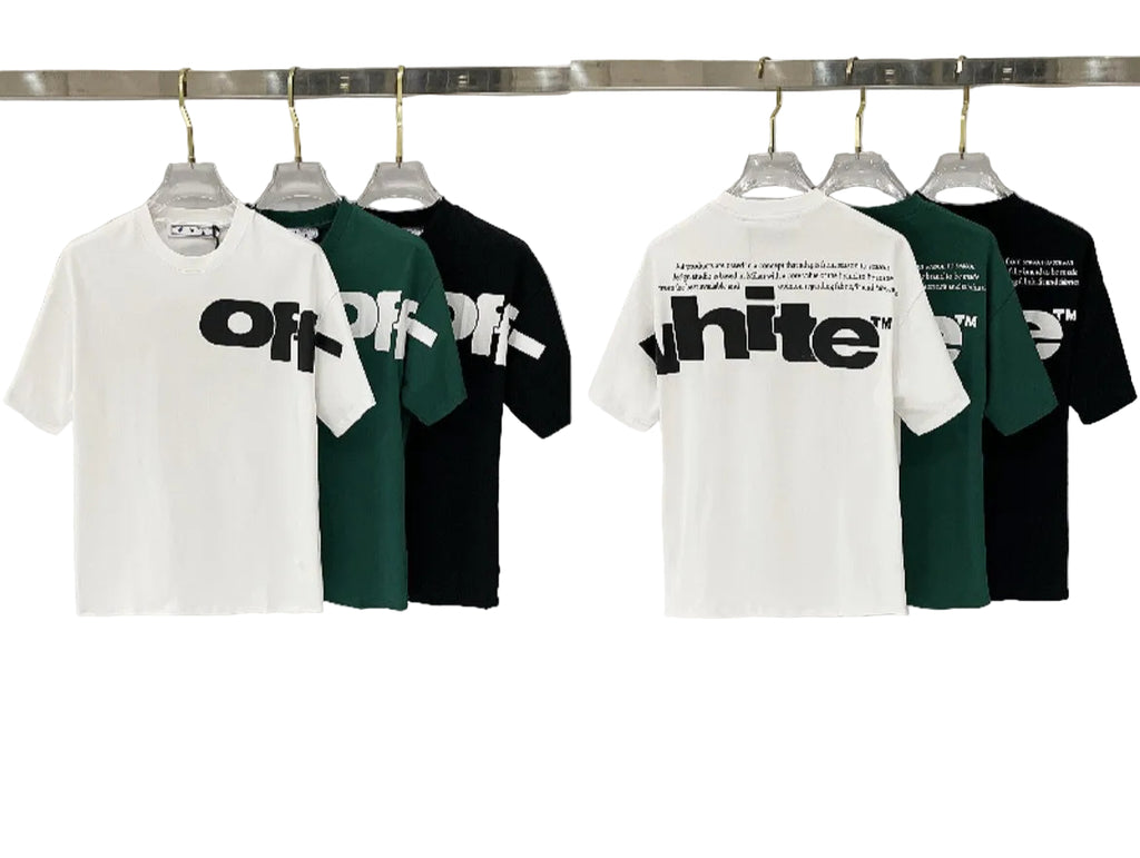 Off-White Large Letter Graphic Crew Neck Short Sleeve T Shirt