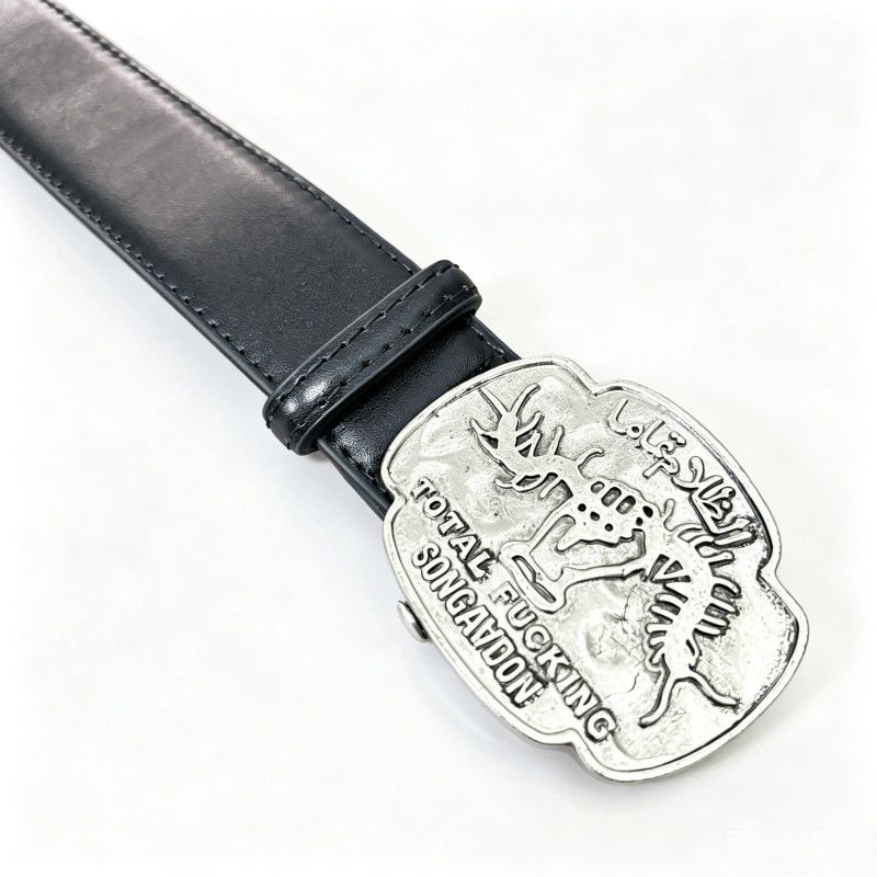 Vintage Scorpion Bull Metal Buckle Leather Belt Western Punk Waist
